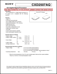 Click here to download CXD2507AQ Datasheet
