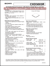 Click here to download CXD3003R Datasheet