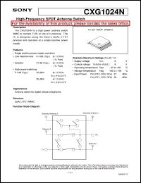 Click here to download CXG1024N Datasheet