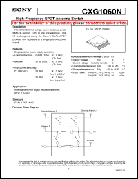 Click here to download CXG1060 Datasheet