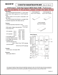 Click here to download CXK5T81000ATM Datasheet