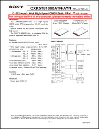 Click here to download CXK5T81000AYN-12LLX Datasheet