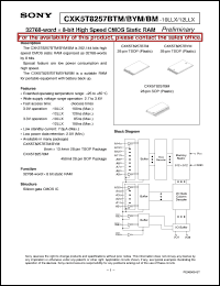 Click here to download CXK5T8257 Datasheet