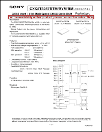 Click here to download CXK5T8257BM-12LLX Datasheet