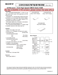 Click here to download CXK5V8257 Datasheet