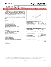 Click here to download CXL1502 Datasheet