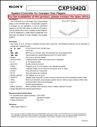 Click here to download CXP1042Q Datasheet