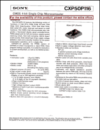 Click here to download CXP50P116 Datasheet