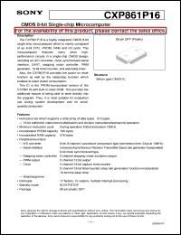 Click here to download CXP861P16 Datasheet