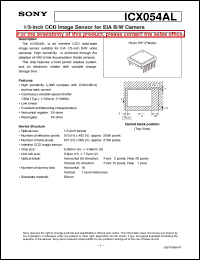 Click here to download ICX054AL Datasheet