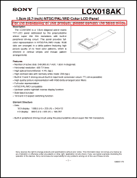 Click here to download LCX018AK Datasheet