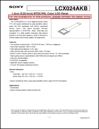 Click here to download LCX024AKB Datasheet