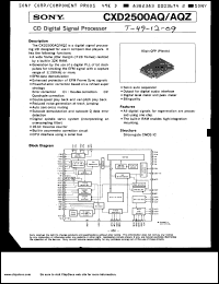 Click here to download CXD2500AQ Datasheet