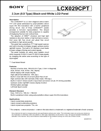 Click here to download LCX029CPT Datasheet
