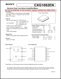 Click here to download CXG1082 Datasheet