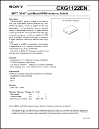 Click here to download CXG1122 Datasheet