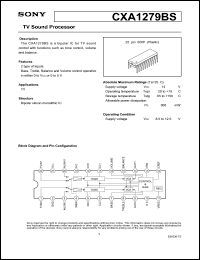 Click here to download CXA1279BS Datasheet