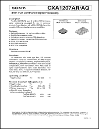 Click here to download CXA1207 Datasheet