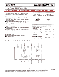 Click here to download CXA1402 Datasheet