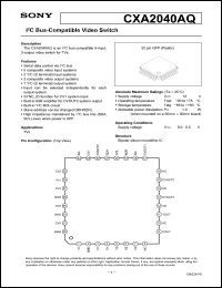 Click here to download CXA2040 Datasheet