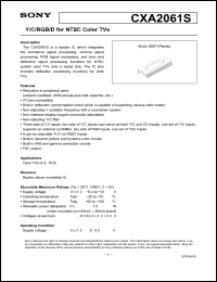 Click here to download CXA2061 Datasheet