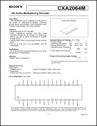 Click here to download CXA2064 Datasheet