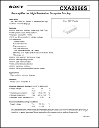 Click here to download CXA2066 Datasheet