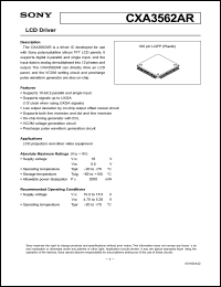 Click here to download CXA3562AR Datasheet