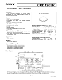Click here to download CXD1265 Datasheet