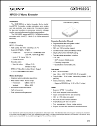 Click here to download CXD1922 Datasheet