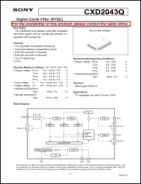 Click here to download CXD2043 Datasheet