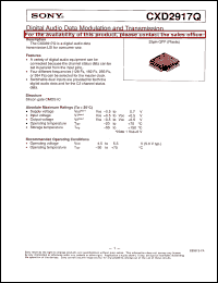 Click here to download CXD2917 Datasheet