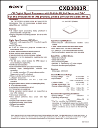 Click here to download CXD3003 Datasheet