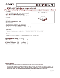 Click here to download CXG1092 Datasheet
