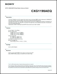 Click here to download CXG1198AEQ Datasheet