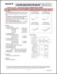 Click here to download CXK581000ATM-70SL Datasheet