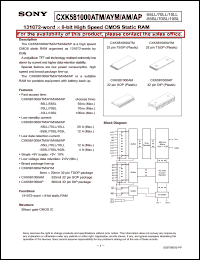 Click here to download CXK581000AYM-55SL Datasheet