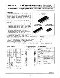 Click here to download CXK5864 Datasheet