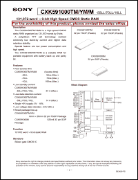 Click here to download CXK591000YM-70LL Datasheet