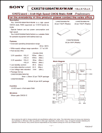 Click here to download CXK5T81000AM Datasheet