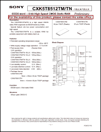 Click here to download CXK5T8512TN Datasheet