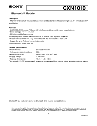 Click here to download CXN1010-3BAL Datasheet