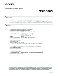 Click here to download GXB5005 Datasheet