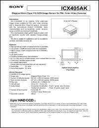 Click here to download ICX405AK Datasheet