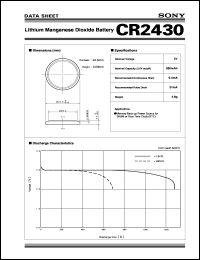Click here to download CR2430 Datasheet