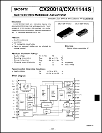 Click here to download CXA1144S Datasheet