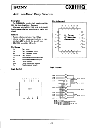 Click here to download CXB1111Q Datasheet