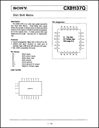 Click here to download CXB1137Q Datasheet