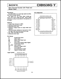 Click here to download CXB1536QY Datasheet
