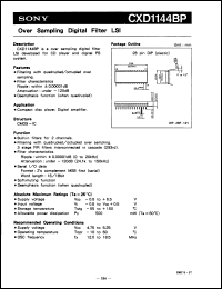 Click here to download CXD1144BP Datasheet